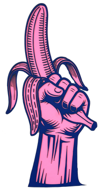 Viva la revolución-Banane rosa-blau